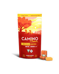 camcamino-golden-peach-fruit-chews-10mg-thc-10mg-cbg-recover-ediblesino golden peach fruit chews